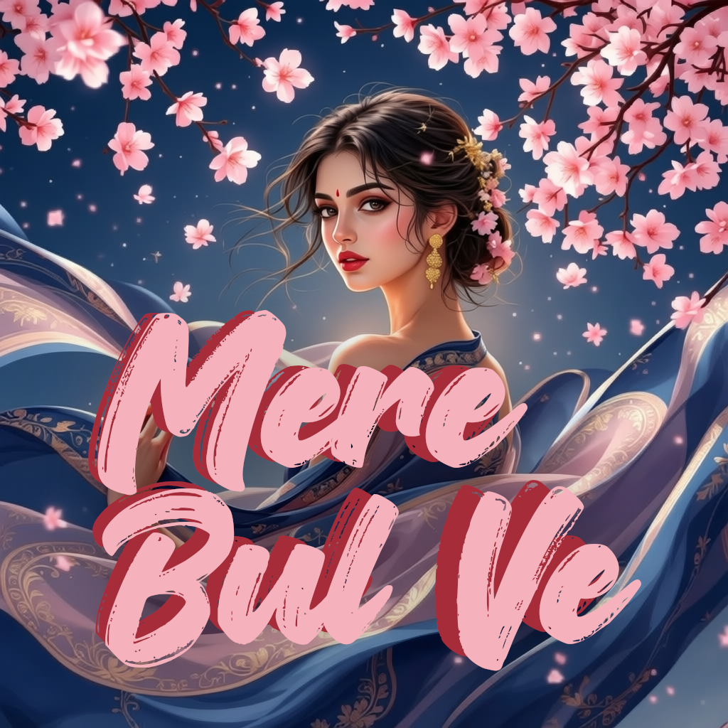 Mere Bul Ve single cover — woman beneath cherry blossoms