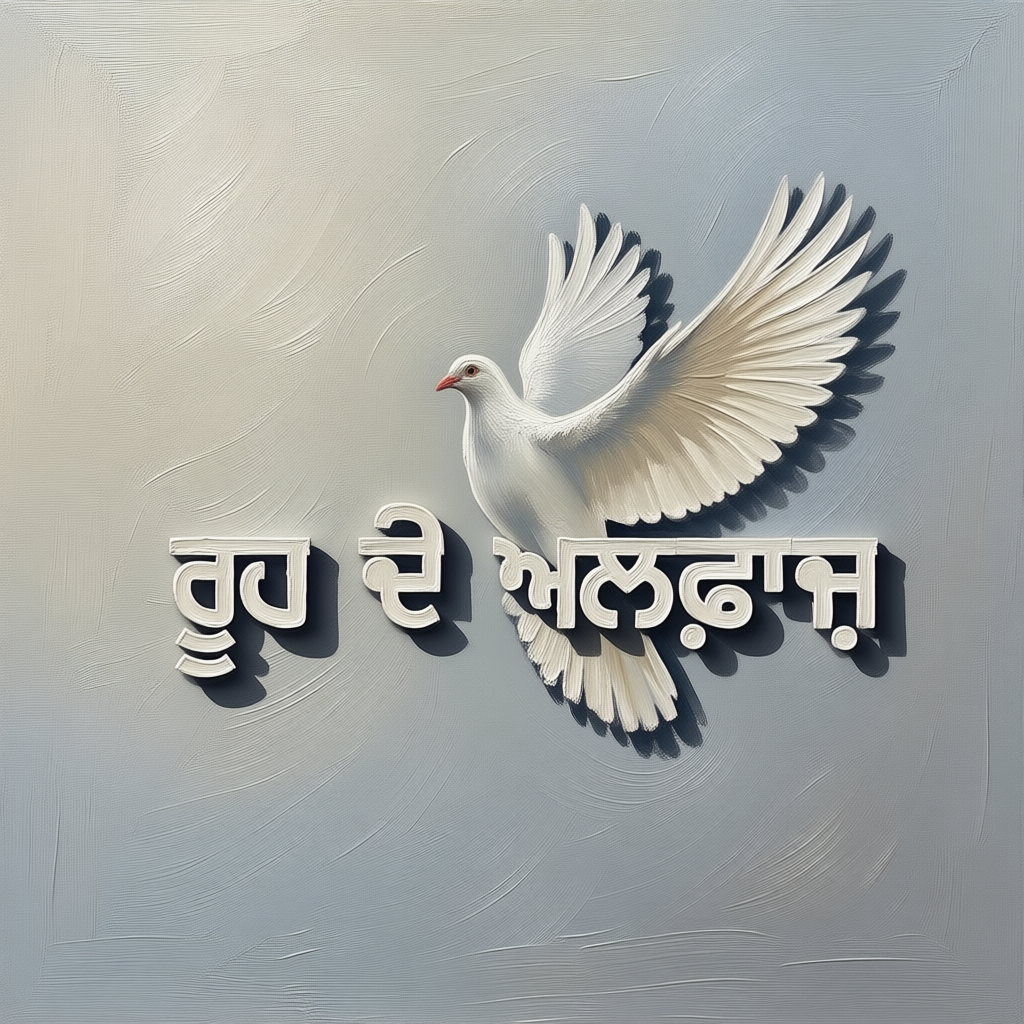 Rooh De Alfaz album cover — a white dove in flight beside the title in Gurmukhi script